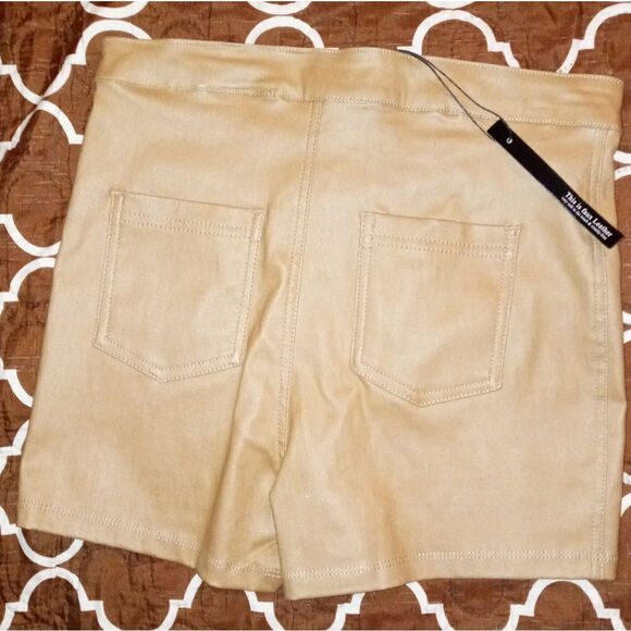 Denim tan stretchy shorts - Picture 8 of 10